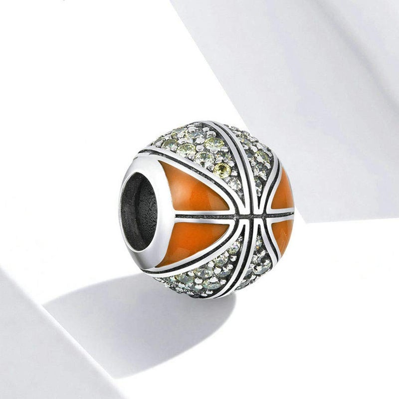 LAMOONY Basketball Charm 925 Sterling Silver Sport Charm Volleyball Baseball Ball Headphone Family DIY for Pandora Charm Bracelet - Image 3